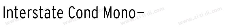 Interstate Cond Mono字体转换